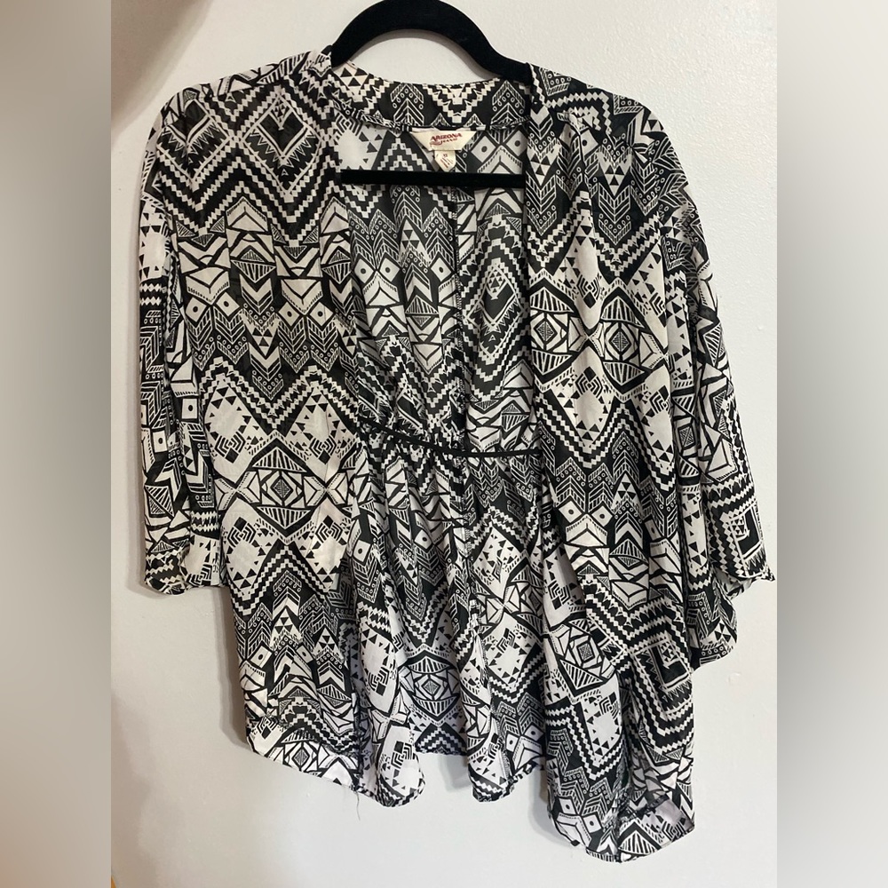Arizona Jeans Co. Tribal Print Cardigan